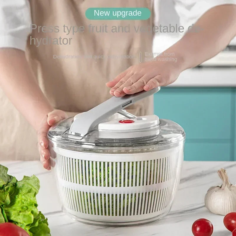 3 litros Multifuncional Ensaladera Centrífuga para Verduras y Hortalizas, Secador de Verduras, Lavador de Verduras, Mezclador