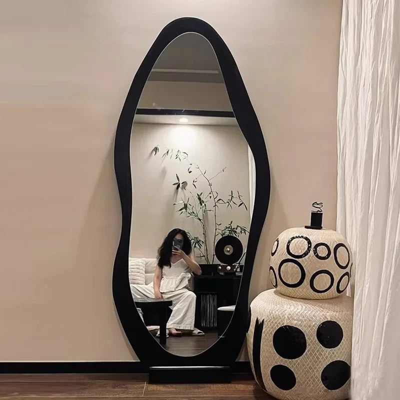 Espejo de cuerpo entero, espejo de forma especial para celebridades de Internet, espejo de pie para el hogar, espejo de pared para dormitorio, espejo de probador