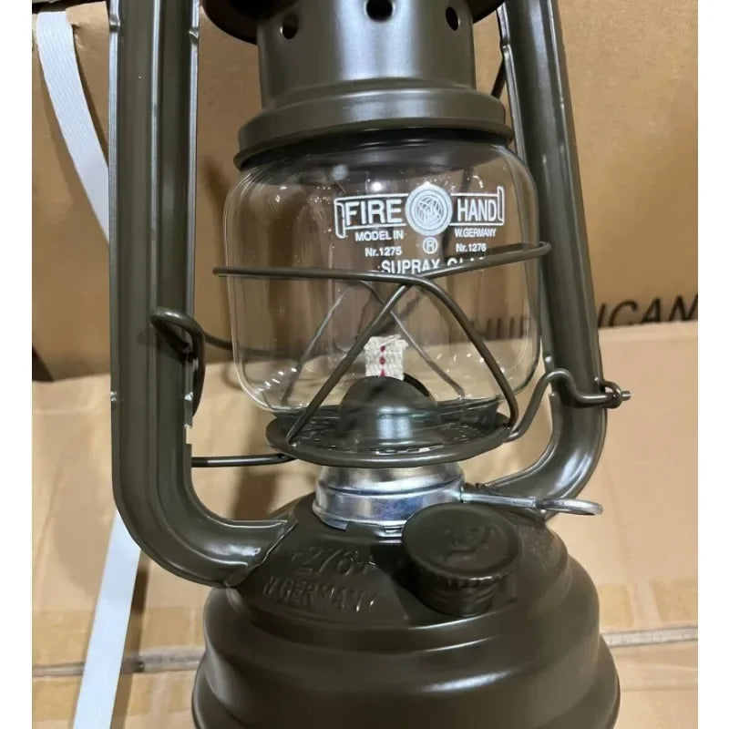 276 lámpara de queroseno retro con forma de caballo y mano de fuego, luz portátil para camping, barbacoa, tienda de campaña al aire libre, iluminación de emergencia