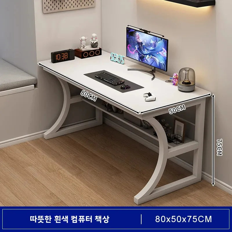 Escritorio para juegos, almacenamiento, escritorio de computadora resistente, estante de escritorio, dormitorio, oficina, estudio, escritura, mobiliario simple de oficina