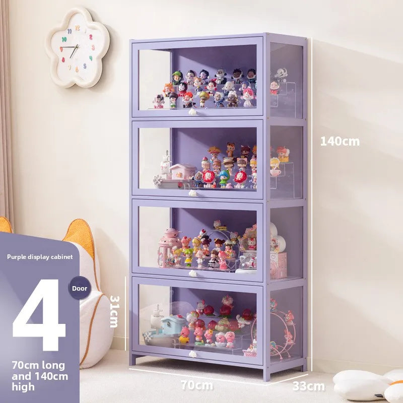 Caja de almacenamiento de figuras, estante de exhibición, caja de almacenamiento a prueba de polvo para bloques de construcción, vitrina para muñecas y figuras