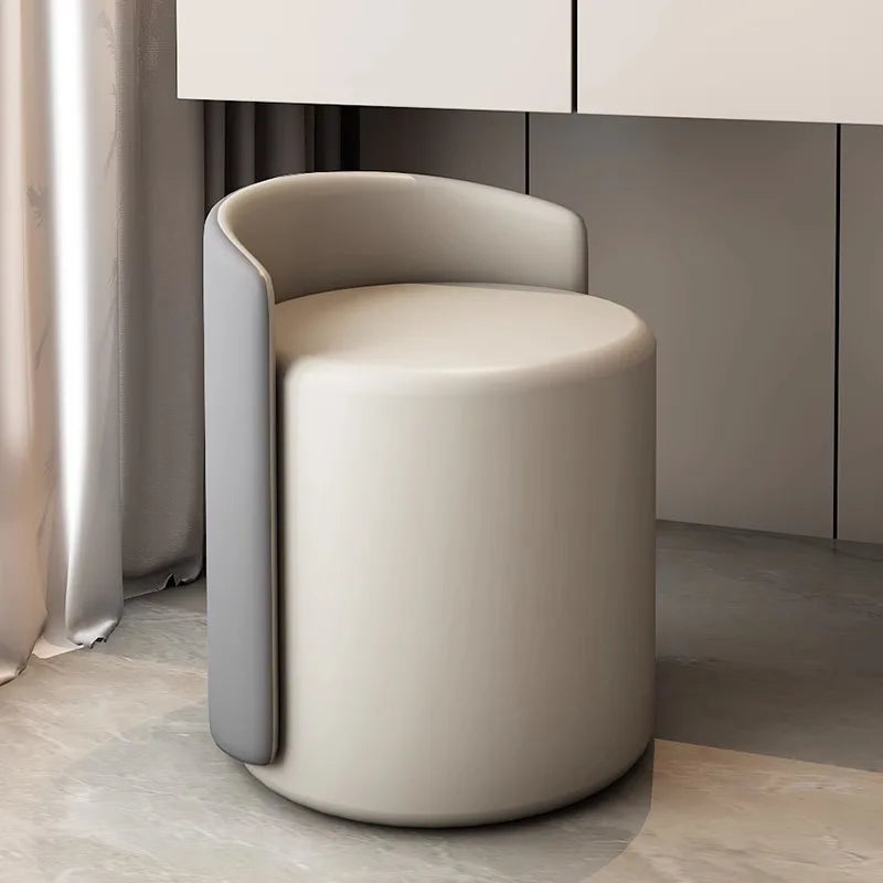 Taburete de maquillaje, taburete de tocador doméstico, taburete bajo redondo moderno para sala de estar