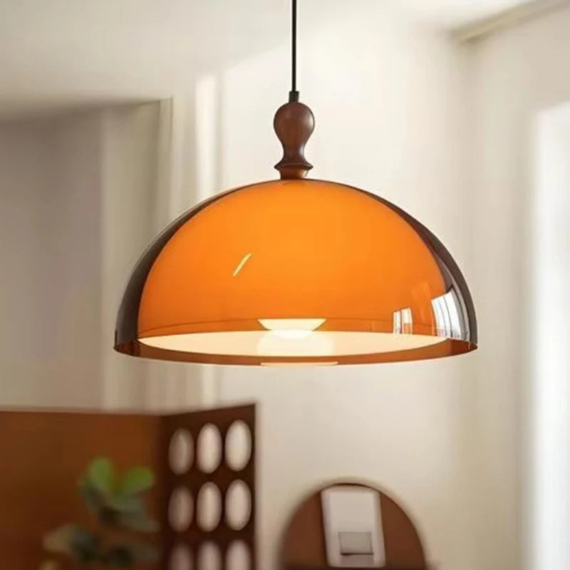 Lámpara colgante LED vintage francesa, lámpara de araña Bauhaus para encimera de cocina, bar, comedor, restaurante, cafetería, lámpara colgante redonda E27
