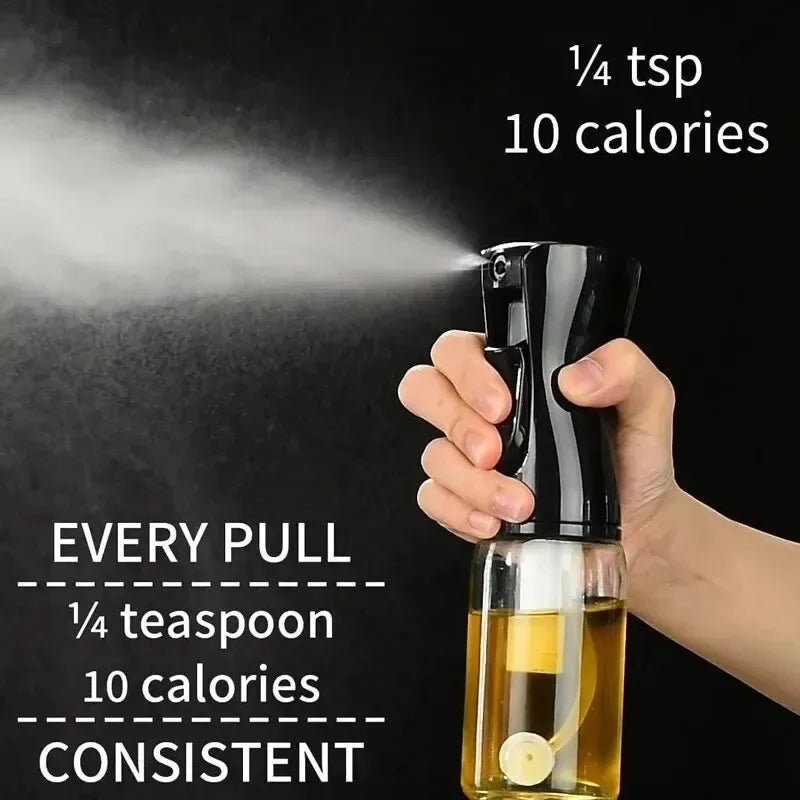 1 ud. Pulverizador de aceite de 200/300/500 ML, pulverizador de aceite de oliva comestible para cocina, pulverizador atomizador de aceite para freidora de aire