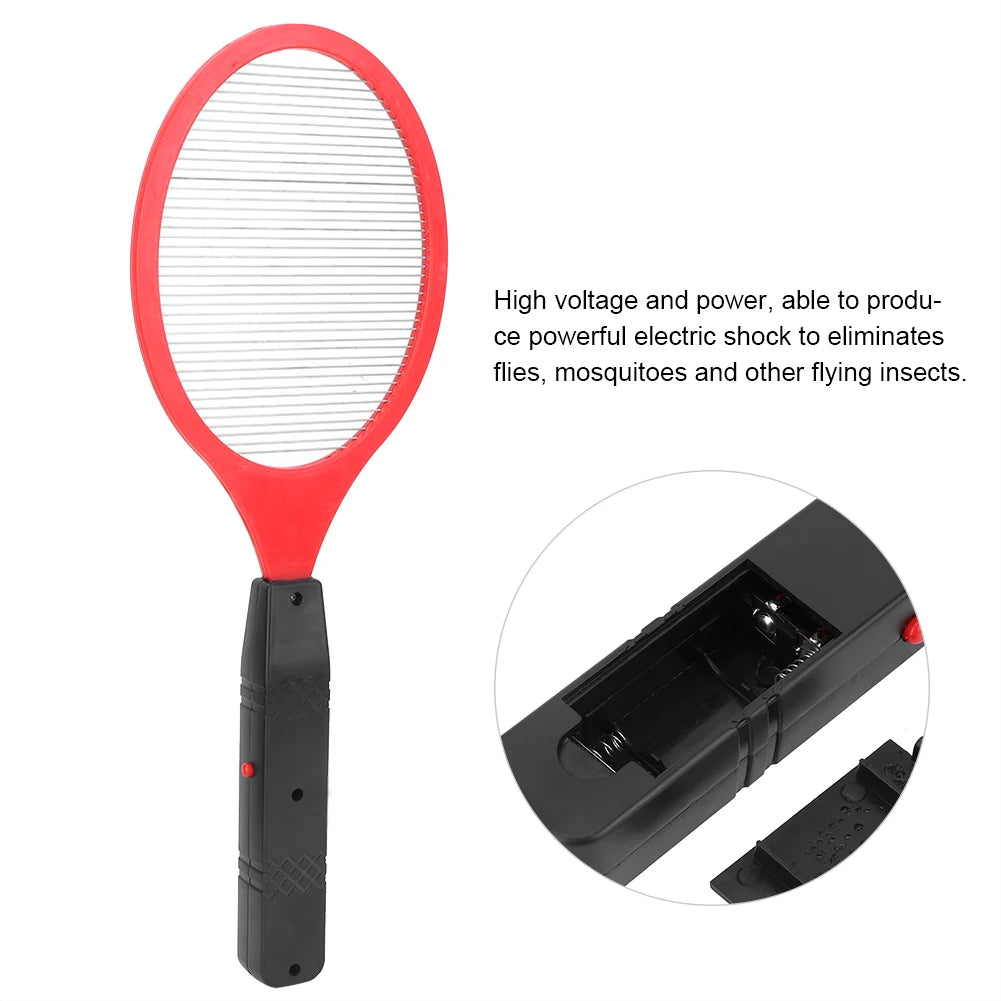 Raqueta eléctrica antimosquitos, matamoscas eléctrico sin cable, funciona con pilas, matamoscas eléctrico, mata insectos