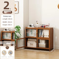 Librería con puerta, estante de almacenamiento de múltiples capas, armario de almacenamiento de costura, vitrina de sala de estar, estantería