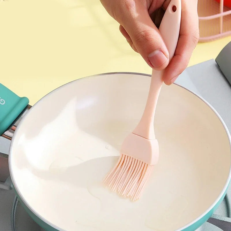 Cepillo de silicona de grado alimenticio, cepillo para barbacoa, cepillo para panqueques de cocina, cepillo para aceite, cepillo para salsa, pequeñas herramientas de cocina