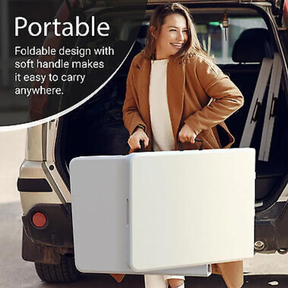 Mesa plegable de plástico USADA de 4/6 pies - Perfecta para comer y fiestas en interiores/exteriores