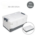 Caja de almacenamiento grande para camping, contenedor portátil impermeable para exteriores, organizador de maletero de coche duradero y multiusos plegable