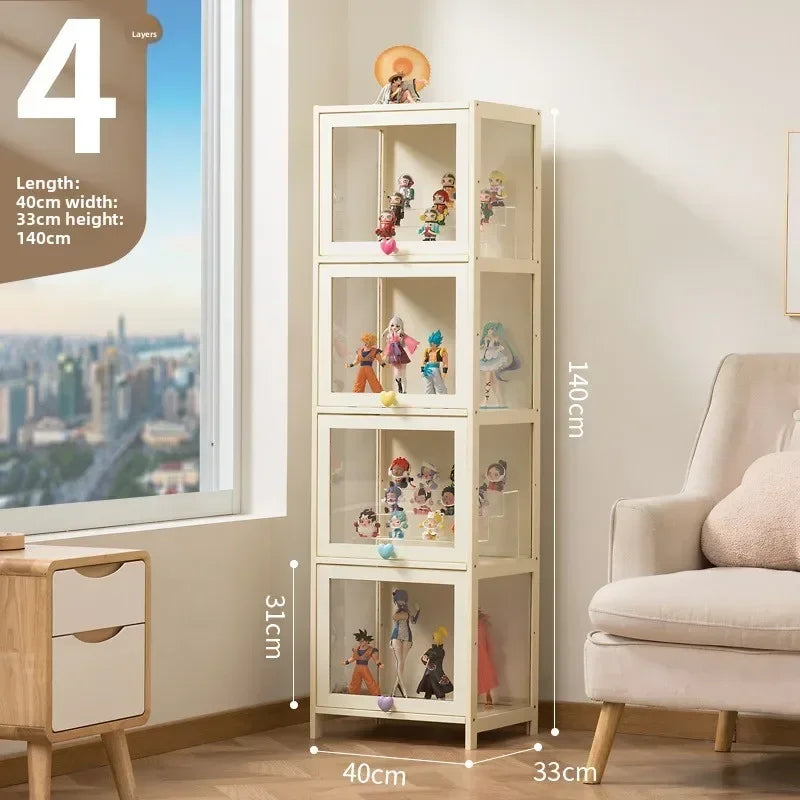 Figura Lego Vitrina Estante Hogar Crema Viento A prueba de polvo Acrílico Transparente Modelo Juguete Caja Ciega Vitrina