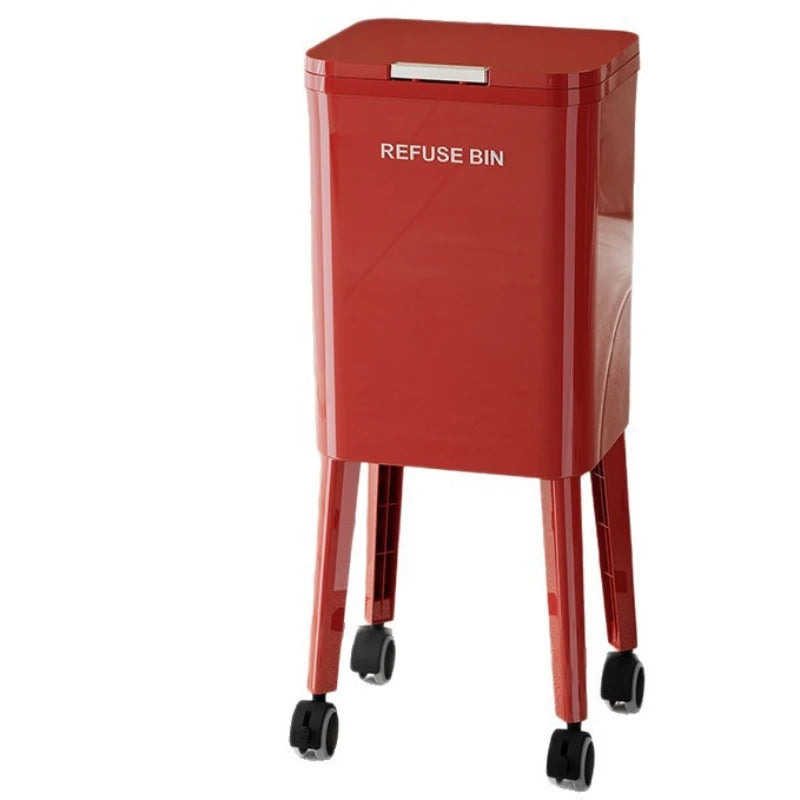 Bote de Basura de Cocina de Gran Capacidad con Tapa Automática Sin Contacto con Pedal Ruedas Grandes No Necesita Agacharse Hogar Bolsas de Basura
