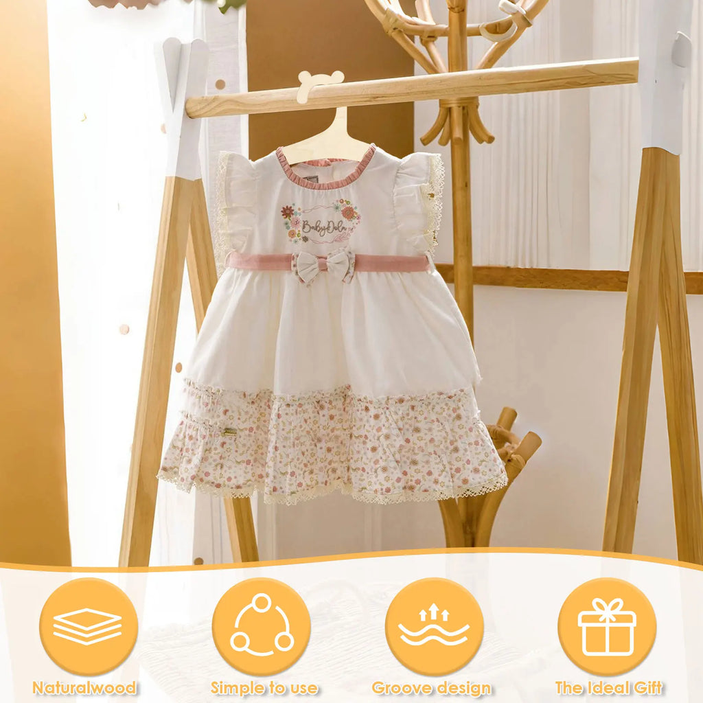 20 Perchas de Madera para Bebés, Lisas, Mini Perchas de Madera para Niños Pequeños, Estante para Ropa, Regalo para Niños, Hogar, Cuarto de Princesas para Niñas, Decoración de Guardería