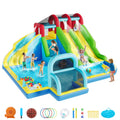 14.4x12.8FT Inflatable Bounce House With Blower 3 Water Slides Kids Jumping Castle Splash Pool For Indoor Outdoor Backyard Party