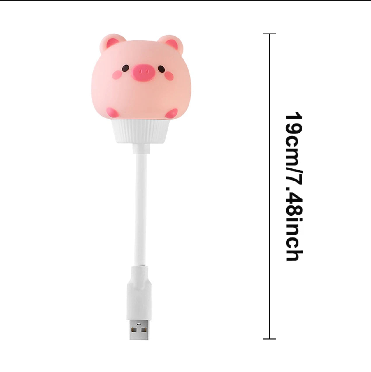 Luz de noche USB LED de dibujos animados de animales tiernos, lámpara de noche de oso, pollito, gatito para decoración de dormitorio de bebé, lámpara de mesita de noche