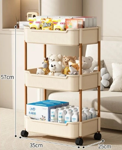 Carrito Móvil con Ruedas para Almacenamiento, Cocina, Baño, Dormitorio, Estantería Multicapa para Aperitivos, Organizador, Accesorios para el Hogar