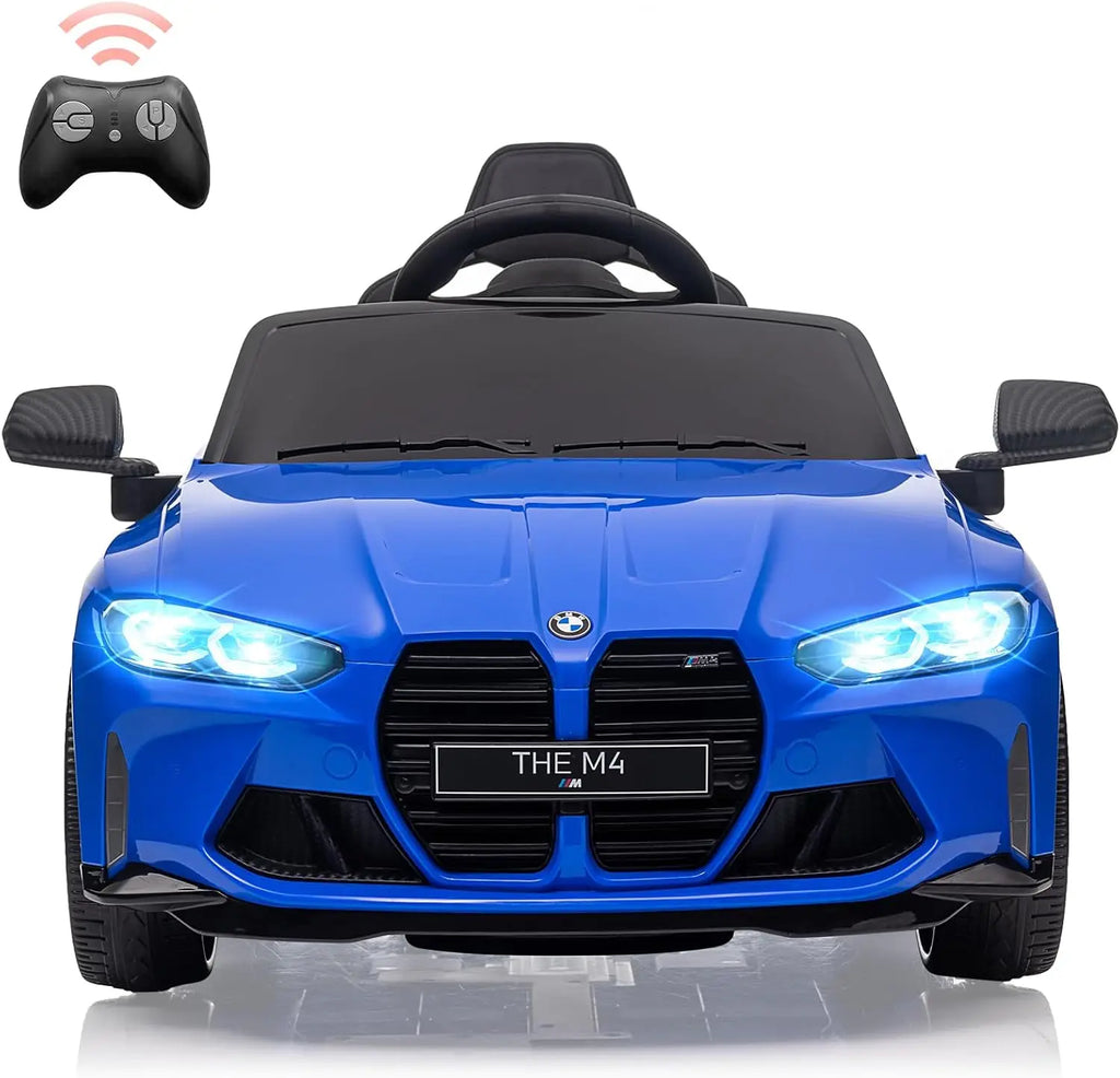 Coche eléctrico de 12 V para niños, vehículo eléctrico para niños pequeños con control remoto, 3 velocidades, luces LED, sistema de suspensión, 3 velocidades, Bluetooth