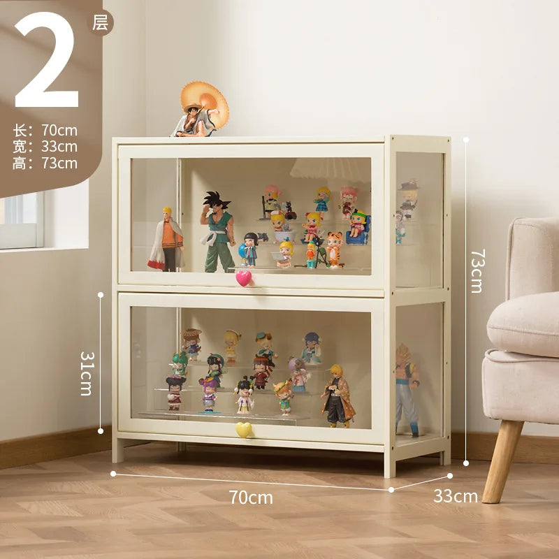 Figura Lego Vitrina Estante Hogar Crema Viento A prueba de polvo Acrílico Transparente Modelo Juguete Caja Ciega Vitrina