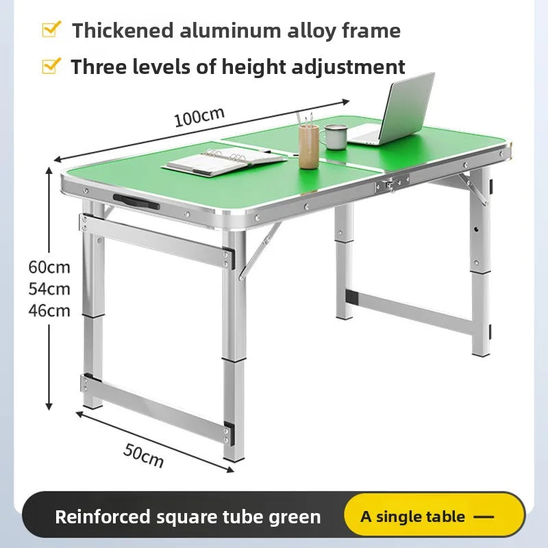 Mesa de pícnic plegable portátil de aleación de aluminio para camping, ligera, con asa de transporte, fácil de montar