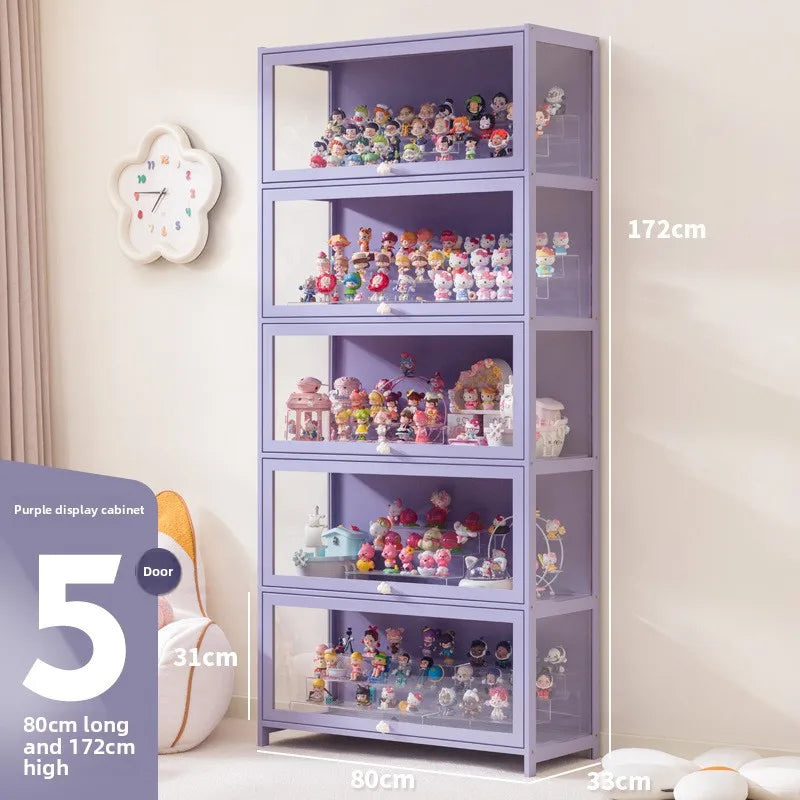 Caja de almacenamiento de figuras, estante de exhibición, caja de almacenamiento a prueba de polvo para bloques de construcción, vitrina para muñecas y figuras