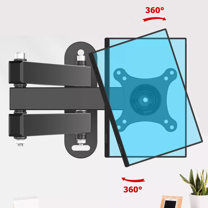 Soporte de pared para TV inclinable 20°, soporte giratorio 360°, soportes universales para TV de 10-32 pulgadas, monitor LCD LED de pantalla plana, Halloween