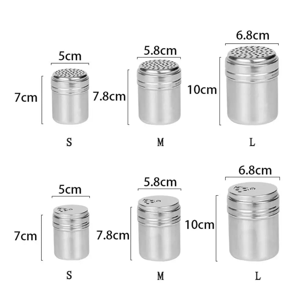 Tarro de condimentos de acero inoxidable multiusos, botella de sal y azúcar, tapa giratoria, aparatos de cocina, salero y pimentero, tarro de especias