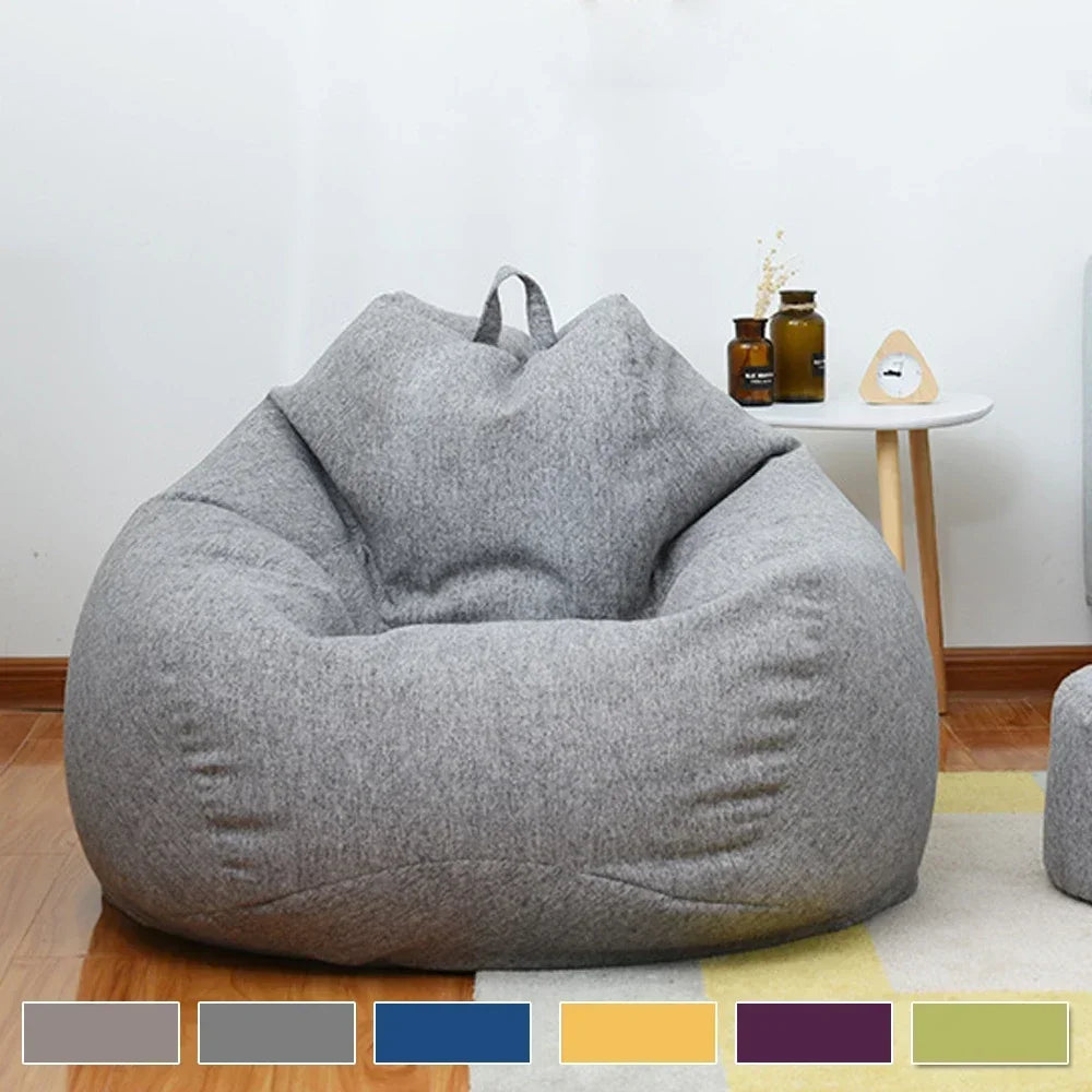 Funda de sofá grande tipo puf OTAUTAU sin relleno, sillón esquinero perezoso, puf, sofá, tiene forro interior de sofá de repuesto a la venta