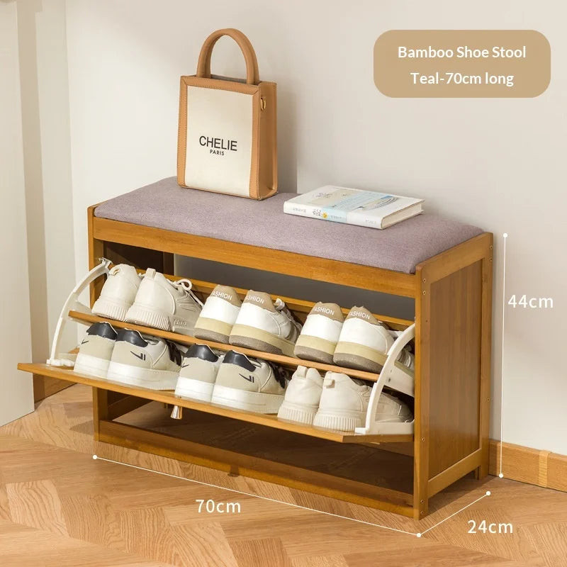 Banco zapatero con almacenamiento para la entrada, asiento largo tapizado, gabinete moderno para zapatos, banco para pasillo, gabinete de lujo para almacenamiento, estantes para zapatos.