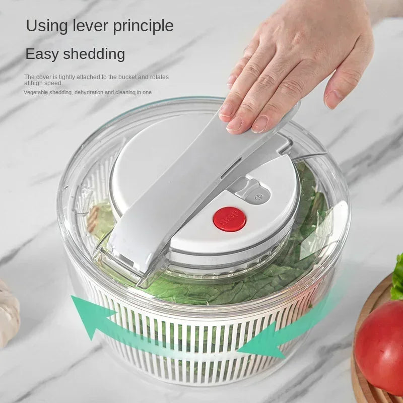 3 litros Multifuncional Ensaladera Centrífuga para Verduras y Hortalizas, Secador de Verduras, Lavador de Verduras, Mezclador
