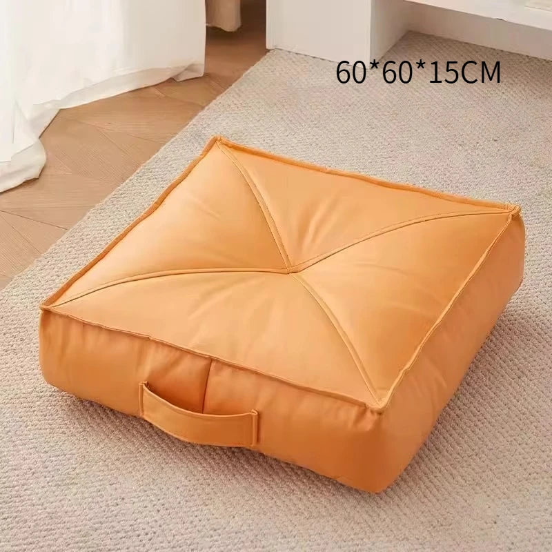 Cojín de futón, tatami, puf, cojín para mirador, cojín acolchado, almohada de cojín, banqueta pequeña, taburete bajo cuadrado redondo