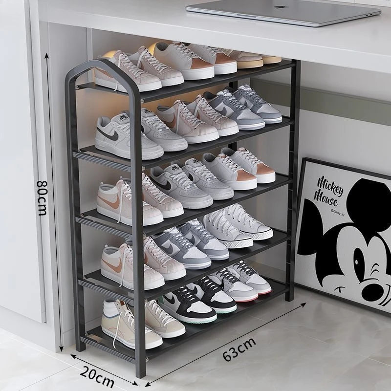 Zapatero desmontable para dormitorio, almacenamiento a prueba de polvo, estante para zapatos multicapa, artefacto que ahorra espacio, zapatero plegable y extraíble.