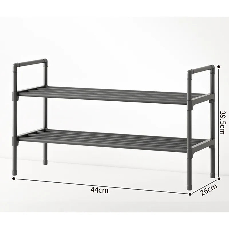 Zapatero sencillo doméstico multifuncional de varios pisos para puerta, estante de almacenamiento para interiores y exteriores, estante de almacenamiento para dormitorio de estudiantes.