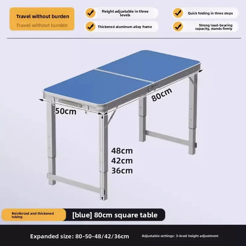 Mesa plegable para puesto, mesa de trabajo portátil plegable para exteriores, mesa y sillas plegables para picnic o mercado nocturno