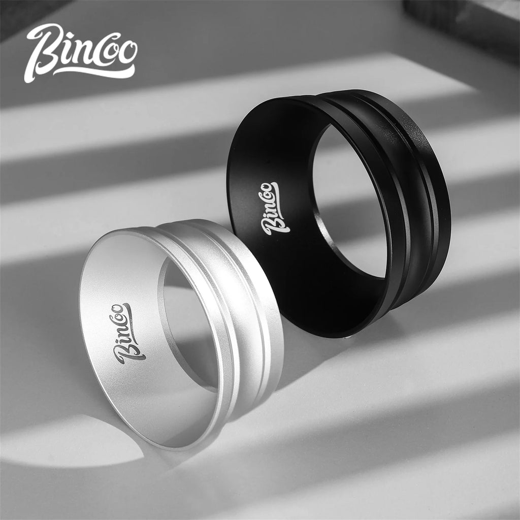 Anillo dosificador universal Bincoo para portafiltros, embudo de aluminio antiderrame de 3,2 cm con imanes potentes, compatible con asas de café de 51 mm y 58 mm