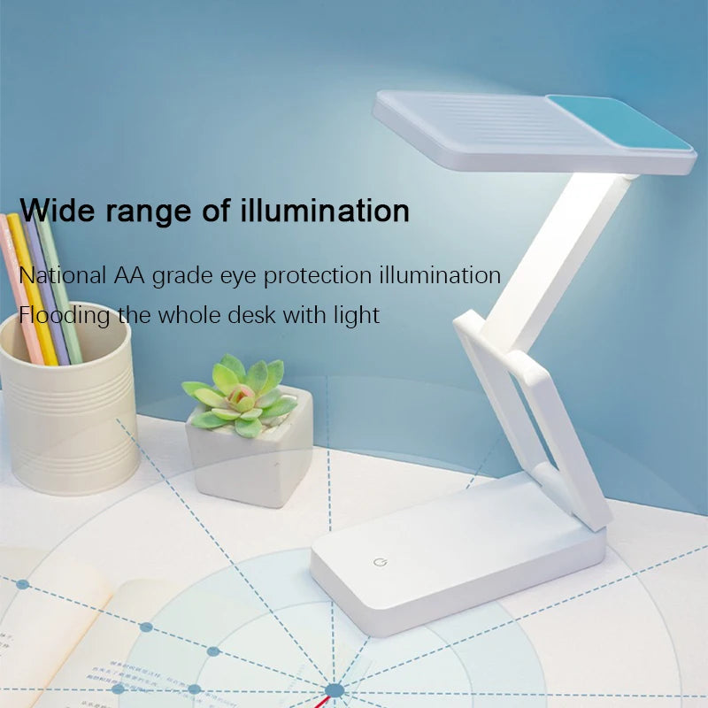 Folding LED Desk Lamp Rechargeable Battery  Specific Eye Protector Dormitory Portable Large Table Lamp CapacityLed Night Lights
