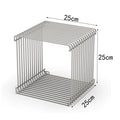 Side Table with Metal Frame, Modern Minimalist End Table, Space-Saving Bedside Table, Nightstand Suitable for Bedroom
