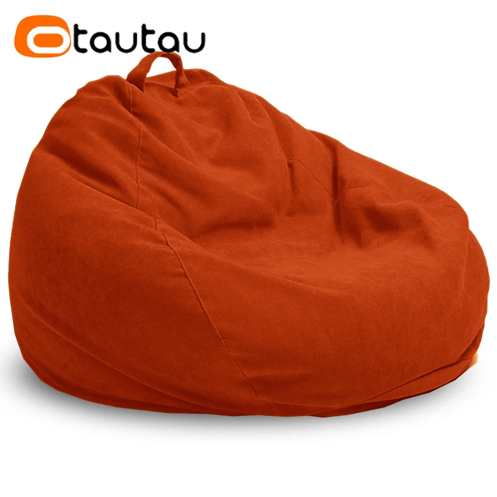 OTAUTAU Thick Waterproof Cotton Bean Bag Cover Without Filler Outdoor Pouf Chair Beanbag Puff Sofa Lounge Recliner Sac DD023