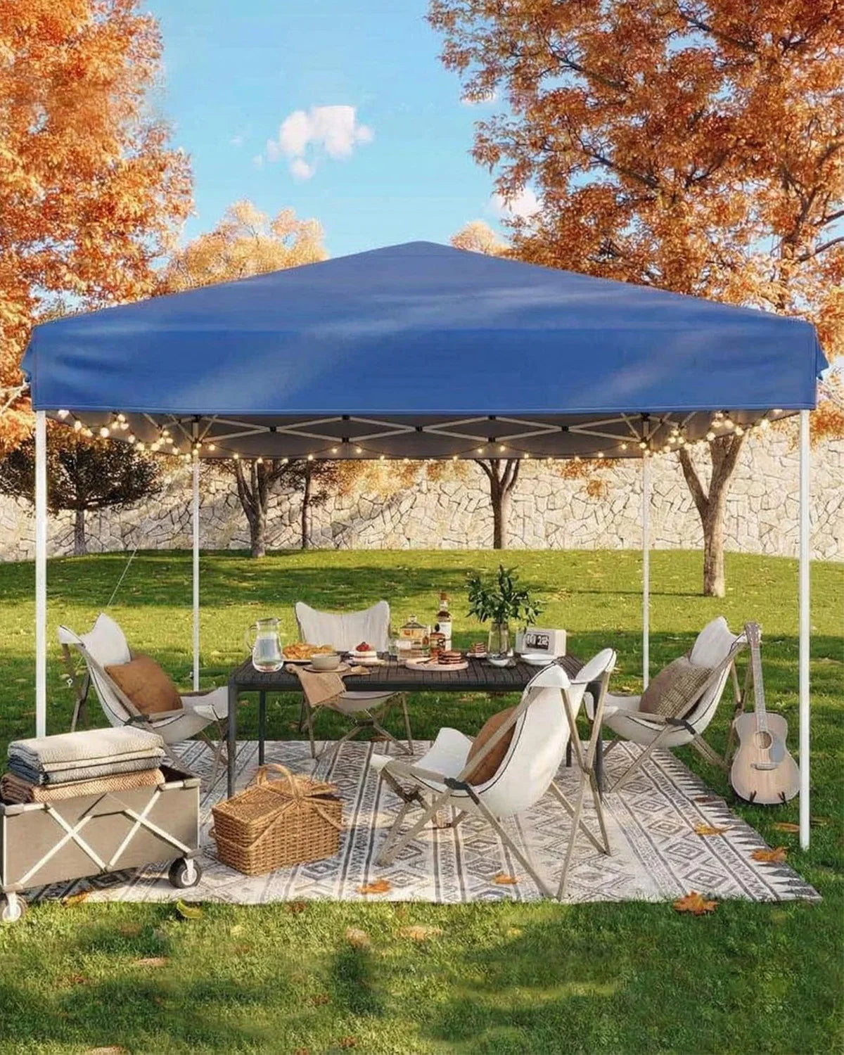 Carpa Cenador Plegable 3x3m, Refugio Instantáneo Exterior Protección UV Impermeable Parasol Con Sacos de Arena Bolsa de Transporte Para Patio Fiesta