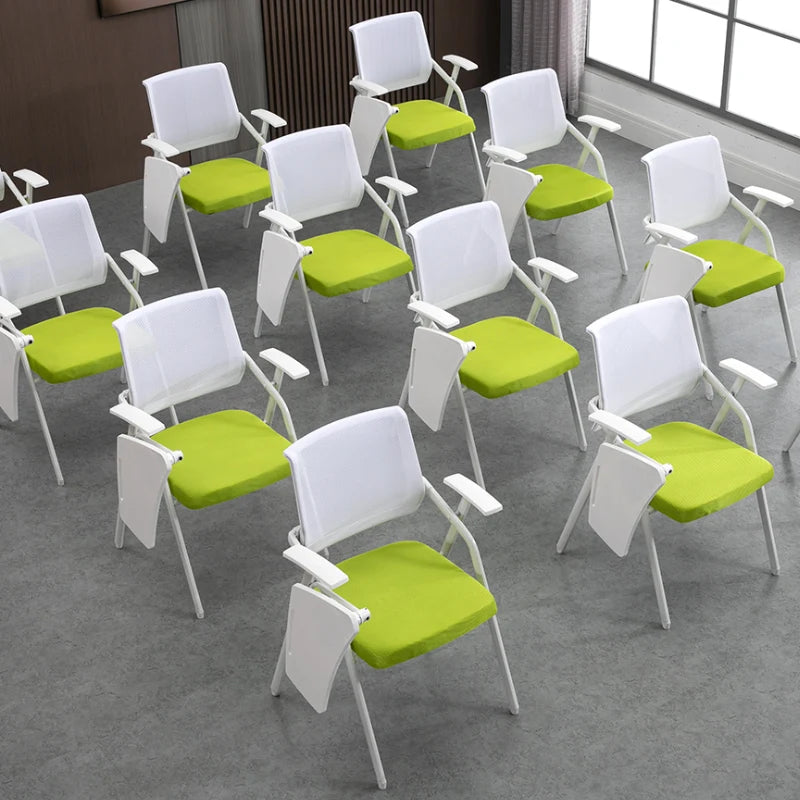 Silla de capacitación plegable con tablero de escritorio, tablero de escritura plegable, sala de reuniones de oficina, mesa y sillas integradas, conferencia