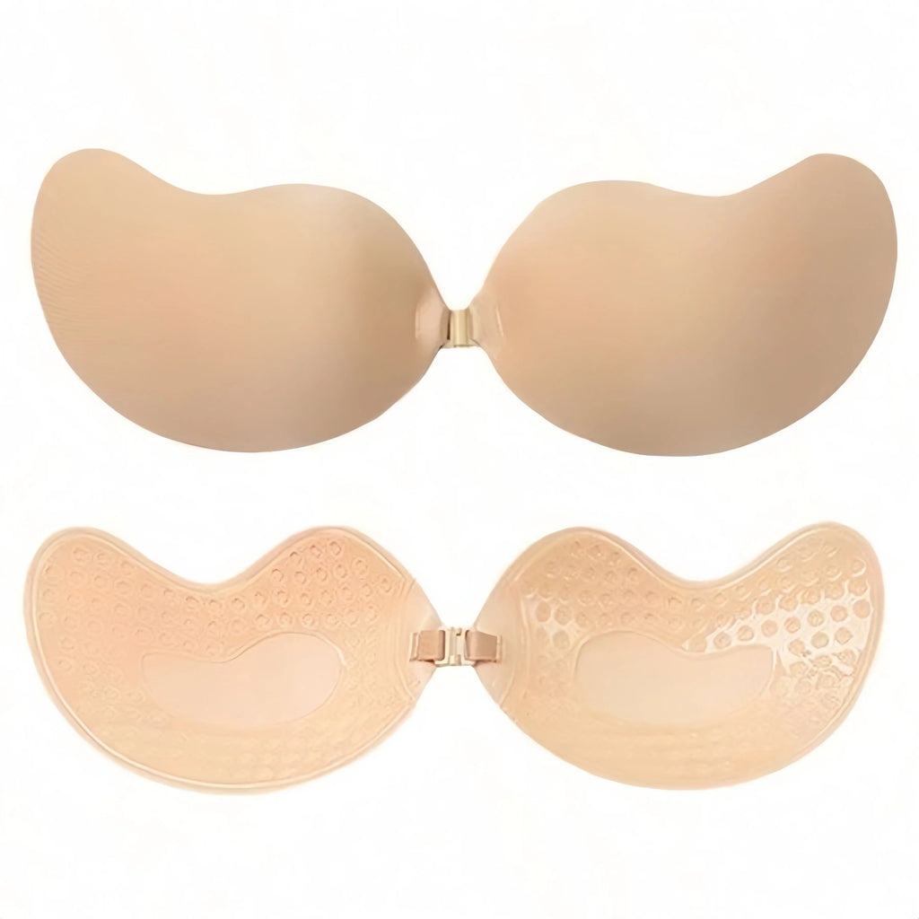 Parche de pecho de mango pequeño pecho recogido, vestido de novia de tirantes para mujer, invisible, impermeable de verano, con levantamiento de copa fina