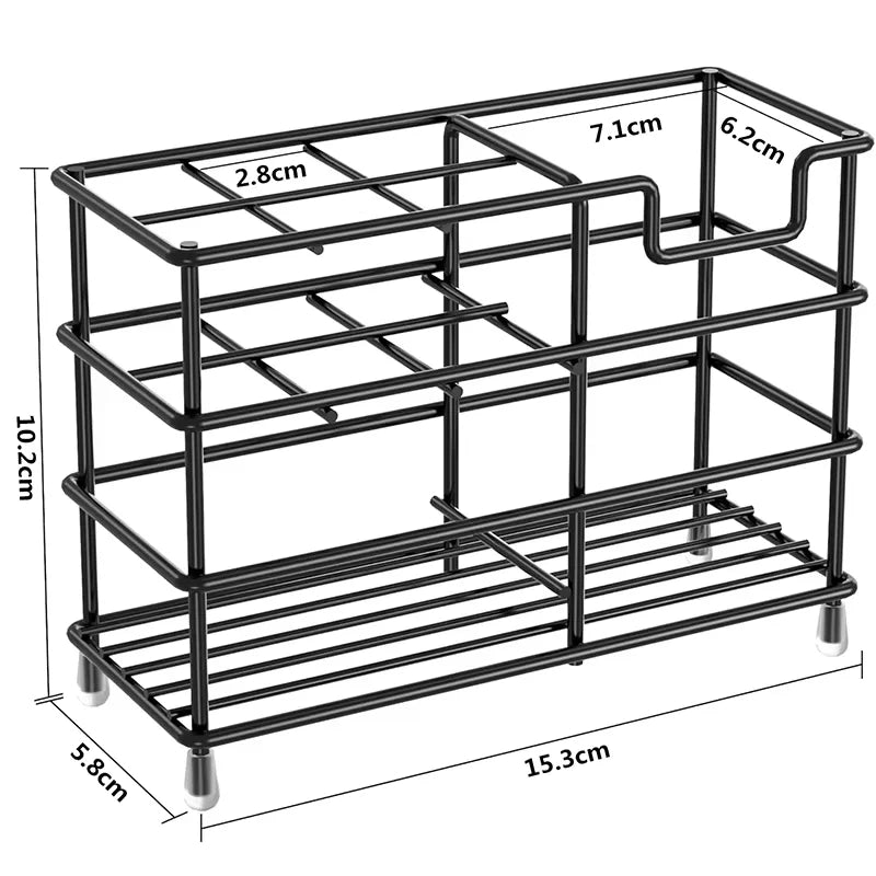 Soporte para cepillos de dientes de baño de acero inoxidable 304, soporte para cepillos de dientes, soporte para pasta de dientes, organizador de accesorios de baño