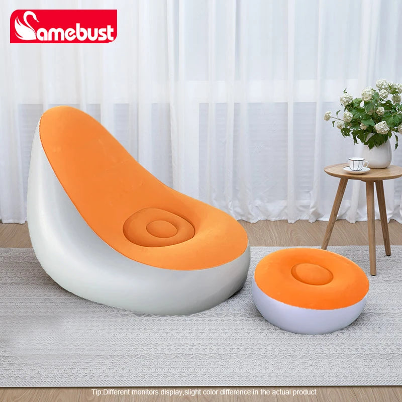 Camebust Foldable Air Bed Inflatable Lazy Sofa Mattress for Home and Outdoor Use Portable Air Mattress Camping Sleeping Mat