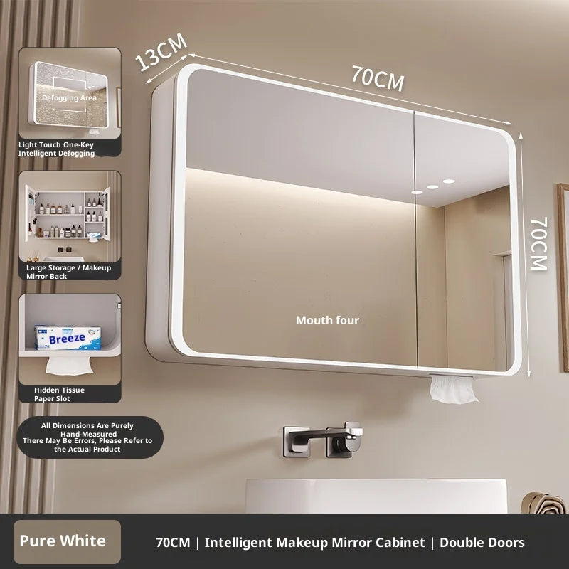 Espejo de baño LED antivaho, sensor táctil, regulable, montado en la pared, espejo de cuerpo entero, espejo de mesa, tocador de maquillaje, muebles, belleza para el hogar