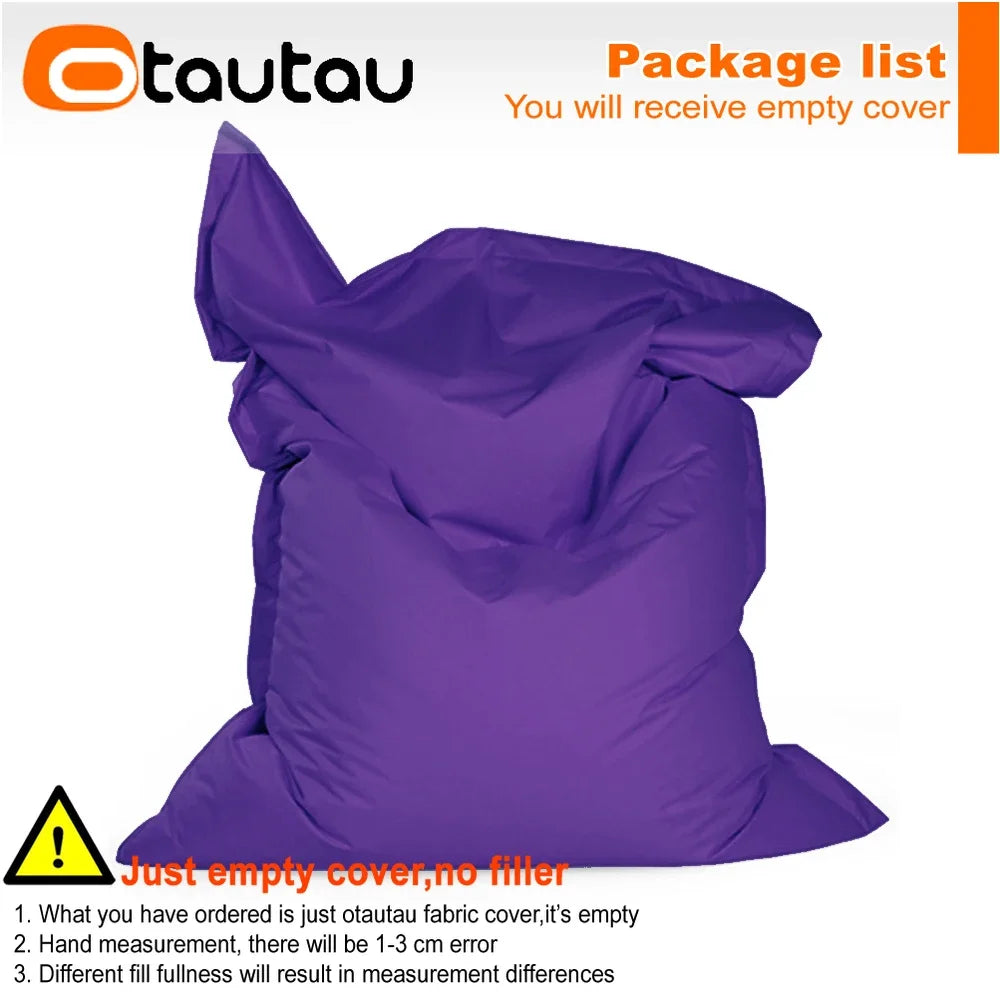 OTAUTAU M/L Funda para Puf de Exterior/Hogar 140x180cm DD103【¡Sin Relleno Dentro! ¡Usted Necesita Comprar el Relleno Por Sí Mismo!】