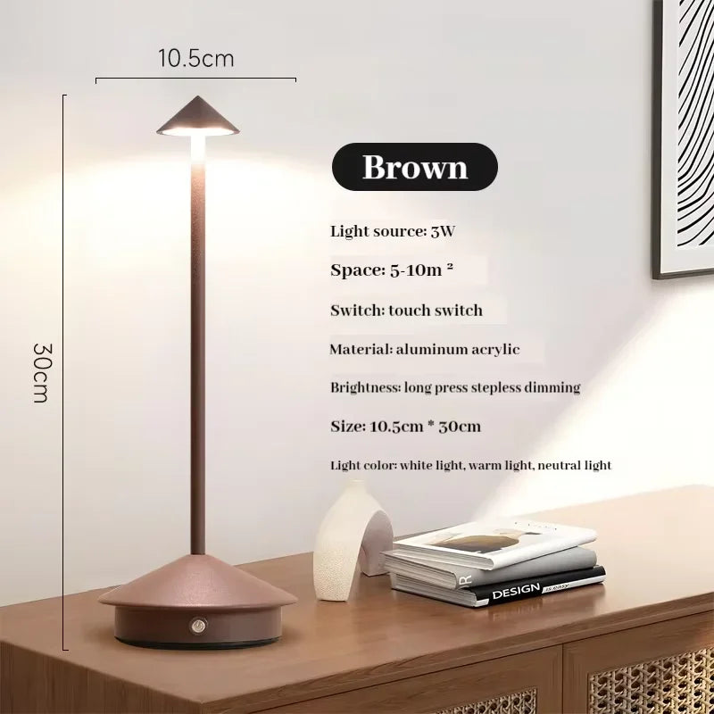 Lámpara de mesa recargable Tipo-C, creativa para comedor, táctil, LED, para hotel, bar, café, lámpara de mesa Pina, lámpara de escritorio decorativa Lampada Da Tavolo