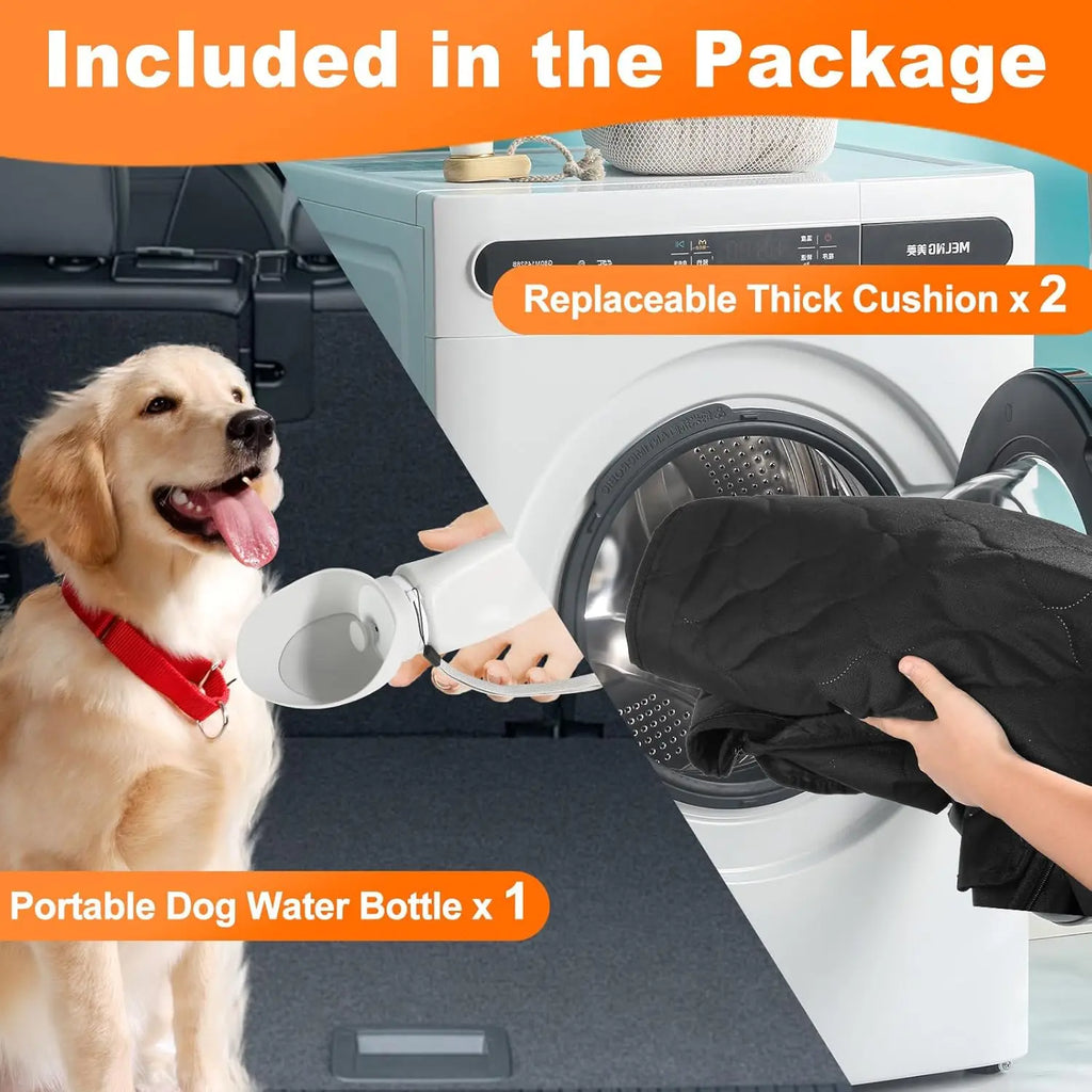 Funda de asiento de coche para gatos para el asiento trasero, 100% impermeable, a prueba de arañazos, antideslizante, 600D de alta resistencia, a prueba de arañazos, duradera