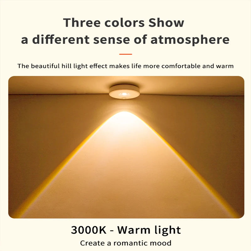 Lámpara LED con sensor de movimiento para debajo de armarios, regulable, recargable, luz nocturna para escaleras, armarios, habitaciones, pasillos, tubo, barra, bombilla detectora