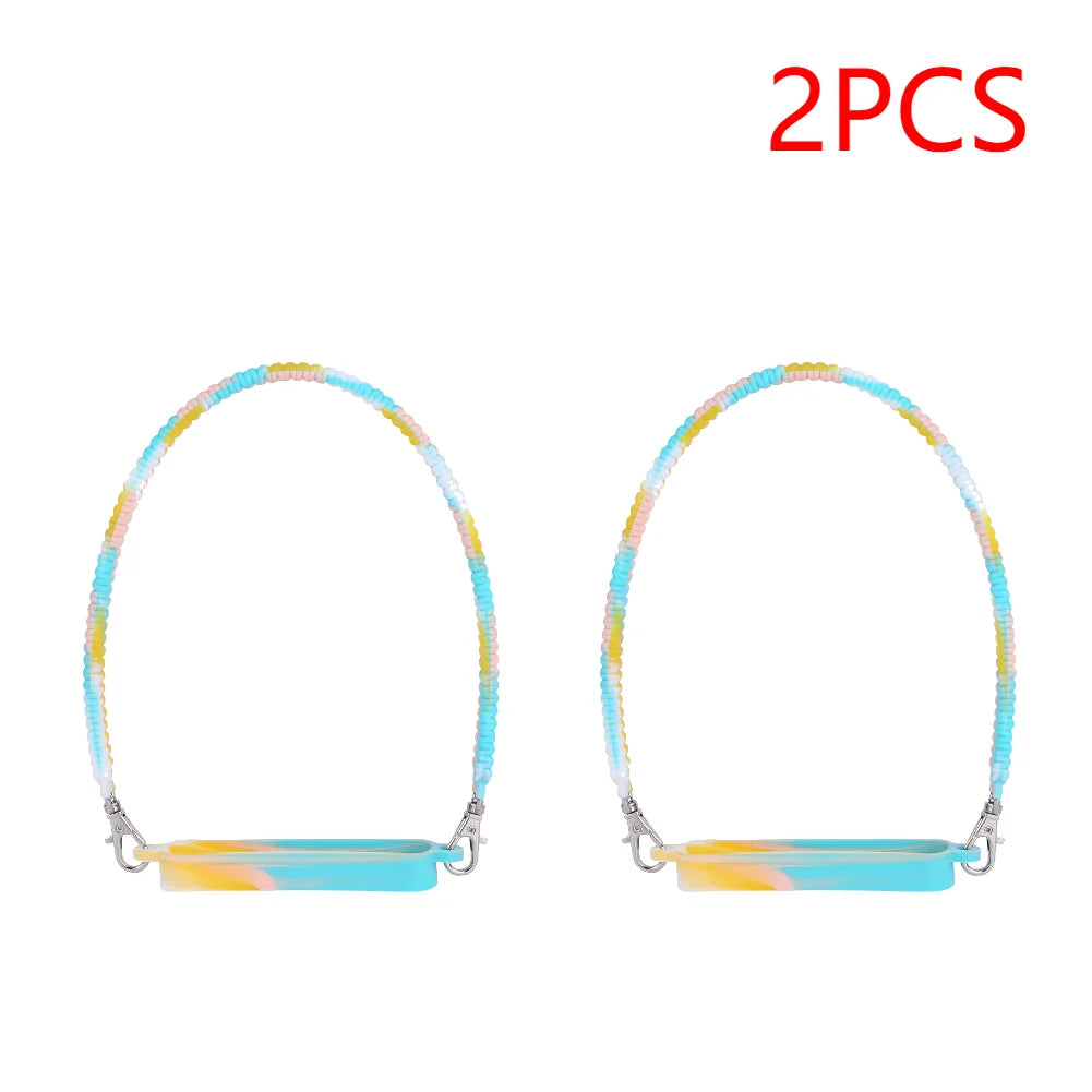 Mango de silicona suave para botella de agua, soporte portátil de silicona para botella térmica con correa, accesorios para vaso Stanley