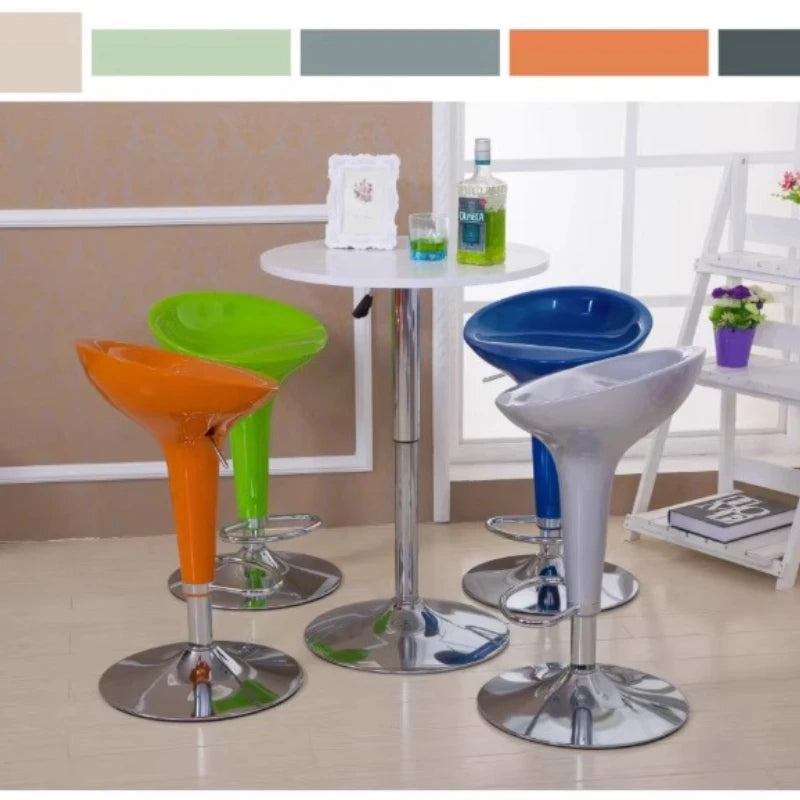 Taburete de Bar Giratorio de Altura Ajustable Silla de Mostrador de Cuero PU Respaldo Reposapiés Taburete Alto de Cocina Moderno Minimalista