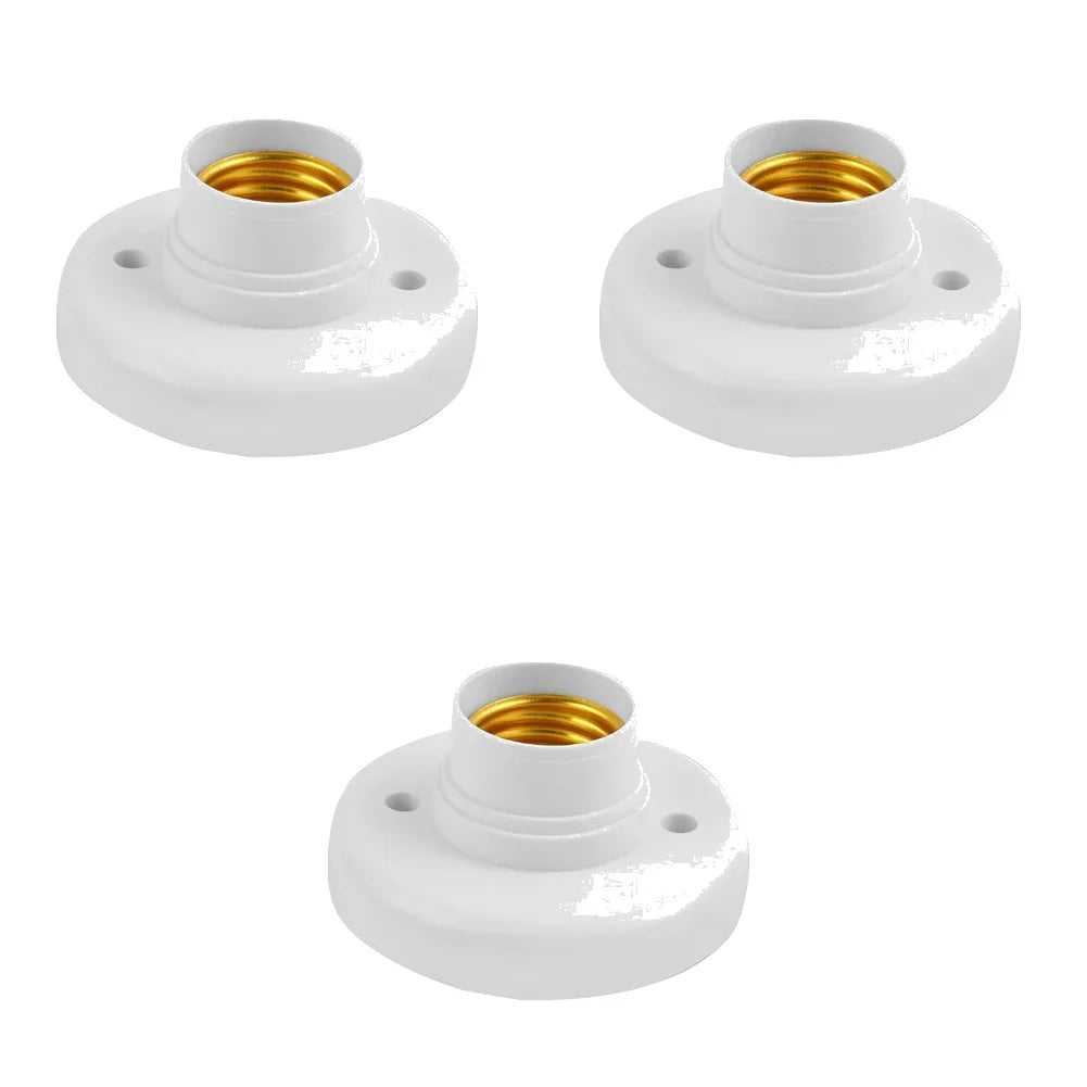 Portalámparas E27 con rosca, casquillo blanco, luz de techo, portalámparas multifuncional, base de fijación para bombilla, soporte para bombilla.