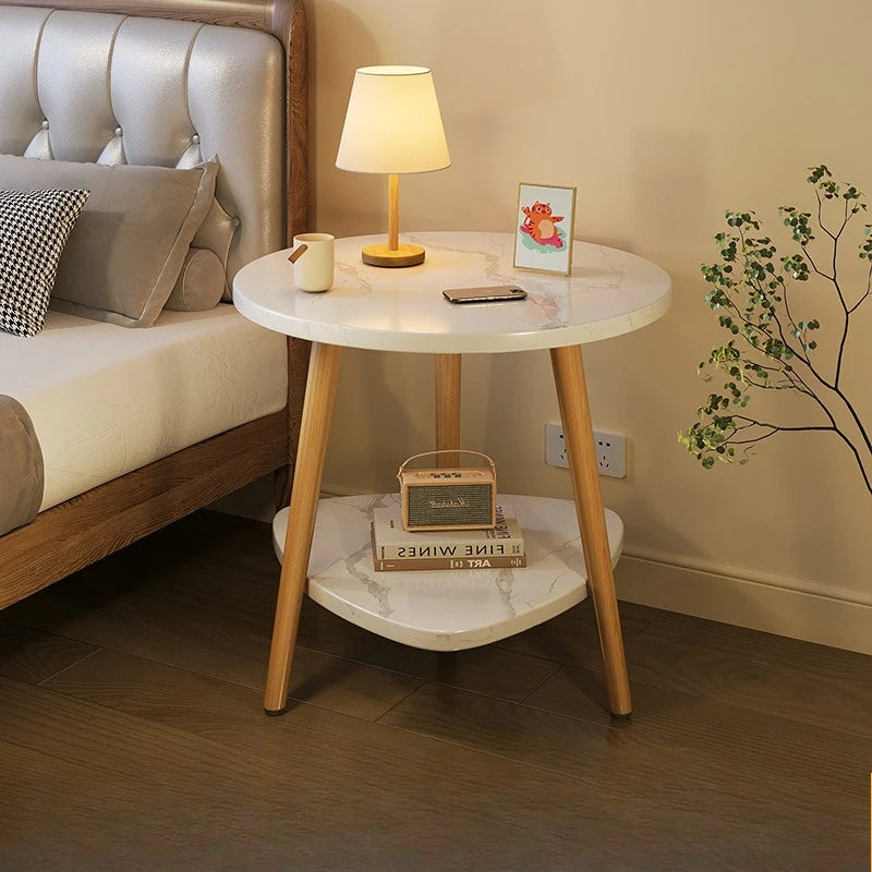 Mesita de noche de venta caliente Gabinete Mesitas de noche de lujo modernas de madera Mesa auxiliar grande para dormitorio
